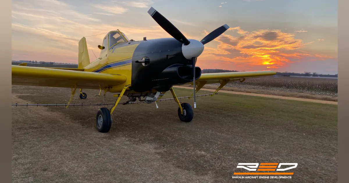 Red Air Line Tractor Maiden Flight of Retrofit Air Tractor 301 with RED A03 Piston Engine ...