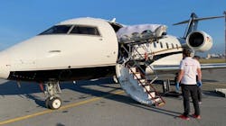 FAI has obtained supplementary type certification (STC) for the EpiShuttle on the aircraft type CL-600. In the photo is an FAI Air Ambulance. FAI has obtained supplementary type certification (STC) for the EpiShuttle on the aircraft type CL-600. In the photo is an FAI Air Ambulance.