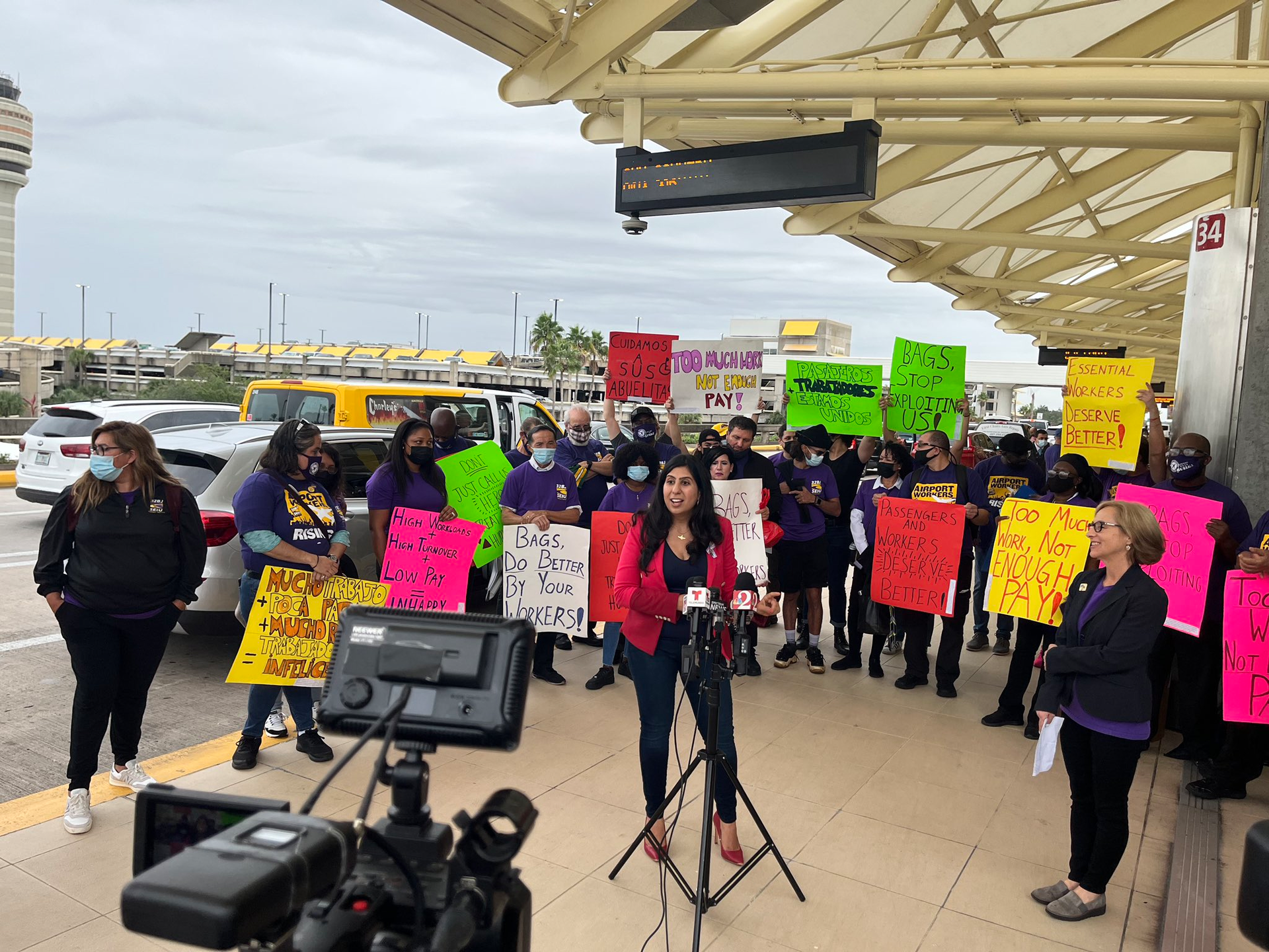 Airport Workers Strike, Protest Unequal Treatment At Airports ...