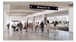 More than 164,000 square feet of space will be remodeled and 117,000 square feet of new walkways and concession space will be added to the airport terminal.