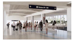 More than 164,000 square feet of space will be remodeled and 117,000 square feet of new walkways and concession space will be added to the airport terminal.