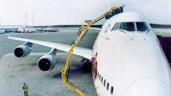 A Nordic Dino from Aviator Robotics AB is used for exterior aircraft cleaning. A Nordic Dino from Aviator Robotics AB is used for exterior aircraft cleaning.