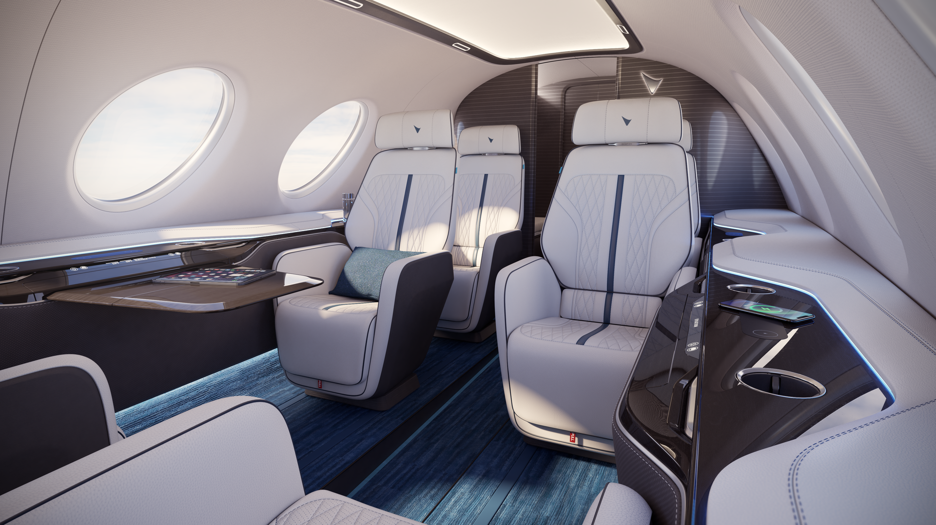 Eviation Aircraft introduces the design for the executive cabin version of its Alice all-electric aircraft. The new six-passenger configuration boasts an elegant, refined and modern interior offering corporate travelers a luxurious and spacious cabin that redefines regional executive travel.