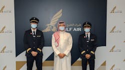 Gulf Air, the national carrier of the Kingdom of Bahrain, continues moving forward in keeping Bahrainization. New pilots, Yaser Al Madani and Mohammed Yaquob, joined as First Officers. Gulf Air&rsquo;s Acting Chief Executive Officer Capt. Waleed AlAlawi congratulated the new pilots.