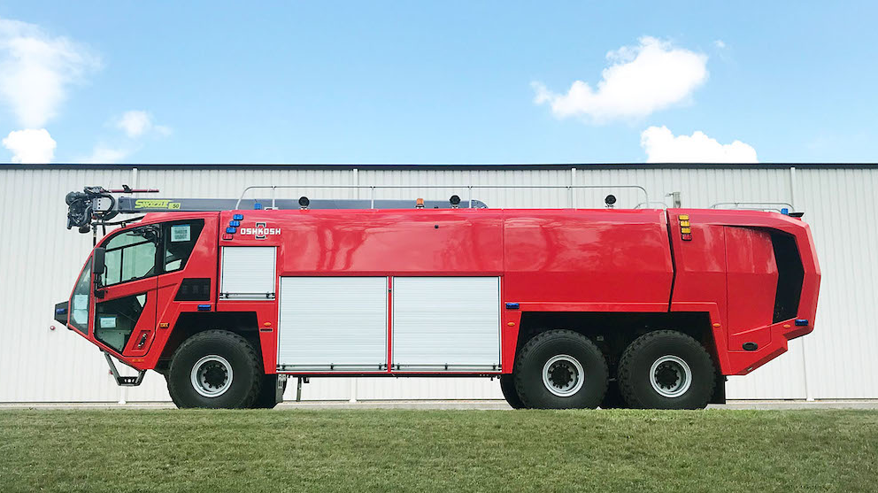 Isle of Man Airport received three new Oshkosh Striker 6x6 ARFF vehicles in early December 2021.