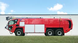 Isle of Man Airport received three new Oshkosh Striker 6x6 ARFF vehicles in early December 2021. Isle of Man Airport received three new Oshkosh Striker 6x6 ARFF vehicles in early December 2021.