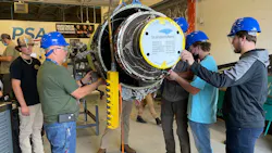The aviation maintenance instructors at the Myrtle Beach campus of the Pittsburgh Institute of Aeronautics (PIA) will now be able to train their students on a classic TFE731-3 airplane engine, thanks to the generosity of executive leadership at StandardAero. The aviation maintenance instructors at the Myrtle Beach campus of the Pittsburgh Institute of Aeronautics (PIA) will now be able to train their students on a classic TFE731-3 airplane engine, thanks to the generosity of executive leadership at StandardAero.