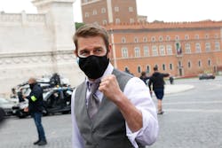 Actor Tom Cruise is masked up on the set of 'Mission Impossible 7' in Rome, Italy. Cruise used his private plane this month to make sure that his favorite bundt cakes, from Doan’s Bakery in California, were expeditiously transported across the Atlantic. Actor Tom Cruise is masked up on the set of 'Mission Impossible 7' in Rome, Italy. Cruise used his private plane this month to make sure that his favorite bundt cakes, from Doan’s Bakery in California, were expeditiously transported across the Atlantic.