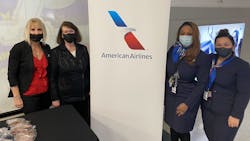 On January 10, 1947, at 9:23 a.m., the first flight landed at CVG, which was an American Airlines flight from Cleveland, Ohio. Minutes later, the first Delta Airlines and TWA flights landed. Scheduled passenger service at that time averaged about 24 flights daily. CVG began celebrating its 75th anniversary on Jan. 10, 2022. On January 10, 1947, at 9:23 a.m., the first flight landed at CVG, which was an American Airlines flight from Cleveland, Ohio. Minutes later, the first Delta Airlines and TWA flights landed. Scheduled passenger service at that time averaged about 24 flights daily. CVG began celebrating its 75th anniversary on Jan. 10, 2022.