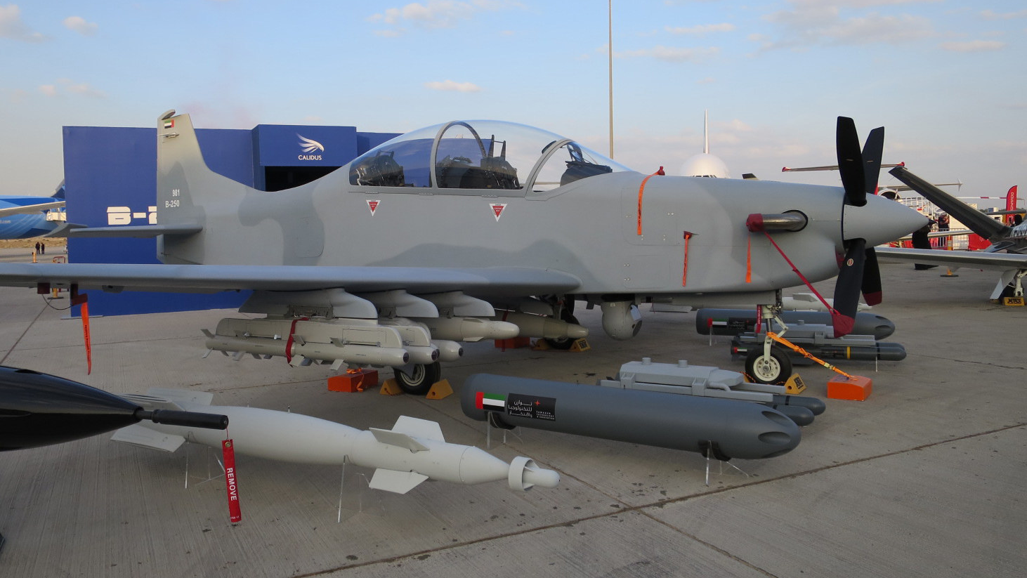 The Calidus B-250 light attack and trainer aircraft.