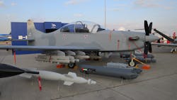 The Calidus B-250 light attack and trainer aircraft. The Calidus B-250 light attack and trainer aircraft.