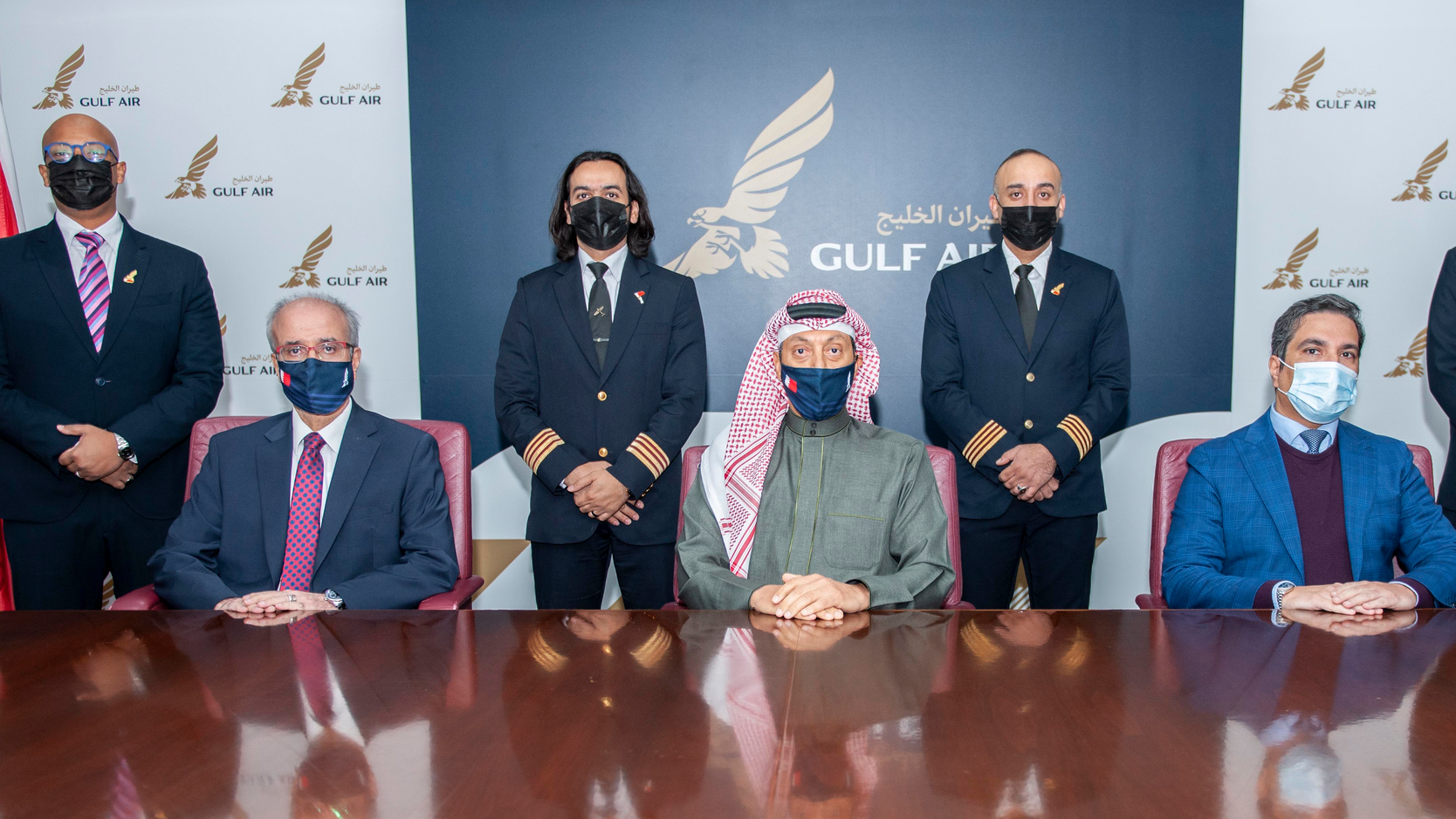 Gulf Air, the national carrier of the Kingdom of Bahrain, recently promoted four Bahraini employees from the Technical Division as its continuous strategic plan to develop its Bahraini workforce.