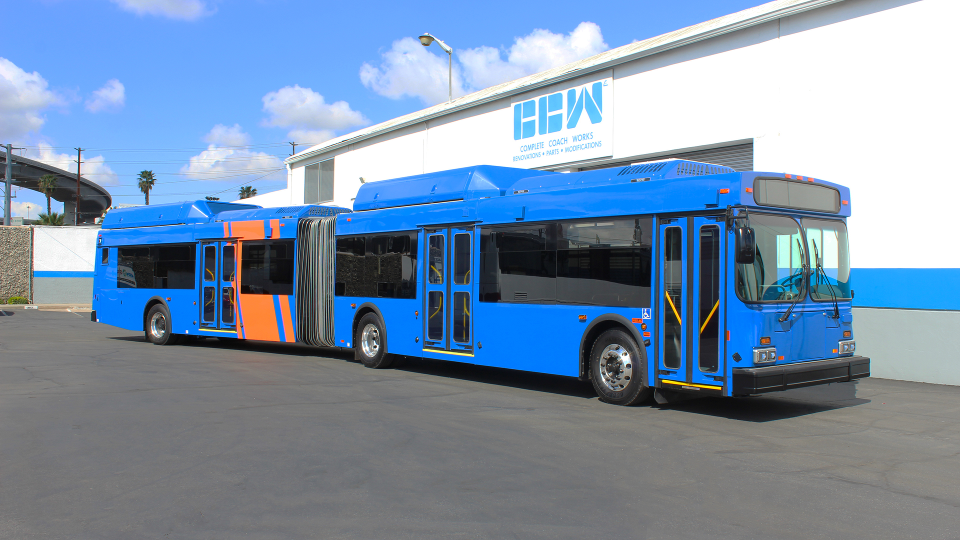 Complete Coach Works (CCW) converted a 60-foot articulated diesel-powered bus to battery electric.