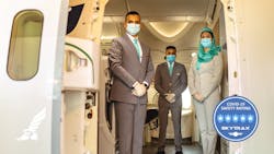 Gulf Air, the national carrier of the Kingdom of Bahrain, has received the Skytrax Five Star COVID-19 Airline Safety Rating after a vigorous audit by Skytrax Research that took place between November and December 2021. Gulf Air, the national carrier of the Kingdom of Bahrain, has received the Skytrax Five Star COVID-19 Airline Safety Rating after a vigorous audit by Skytrax Research that took place between November and December 2021.