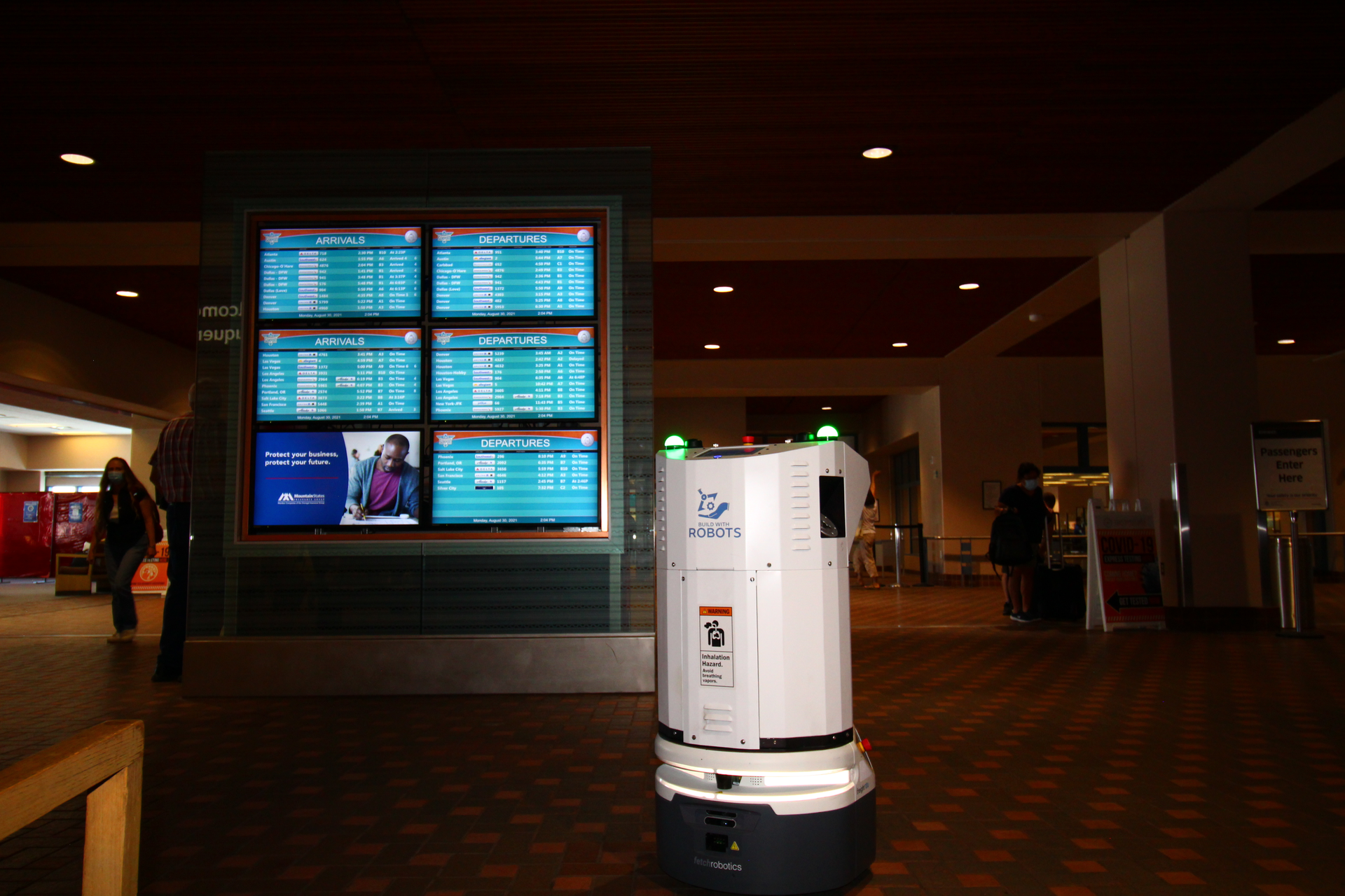 Breezy One is an autonomous disinfecting robot.