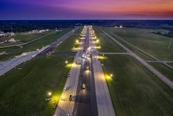 Blue Grass Airport repaved all of Runway 4-22 in one 72-hour period in August.