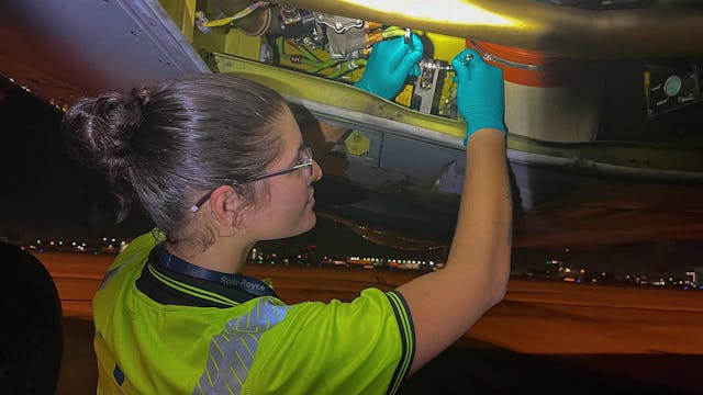 According to Women in Aviation International, women comprise just 2.6% of all licensed aircraft mechanics in the United States