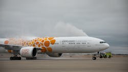 Emirates is celebrating its 10th anniversary of service to the Dallas Fort Worth area. Since its inaugural flight on February 2, 2012, the airline has carried over 1.69 million passengers and 68,000 tons of cargo between Dubai and Dallas Fort Worth, supporting the city’s tourism industry, cargo operations and growing trade lanes. Emirates is celebrating its 10th anniversary of service to the Dallas Fort Worth area. Since its inaugural flight on February 2, 2012, the airline has carried over 1.69 million passengers and 68,000 tons of cargo between Dubai and Dallas Fort Worth, supporting the city’s tourism industry, cargo operations and growing trade lanes.