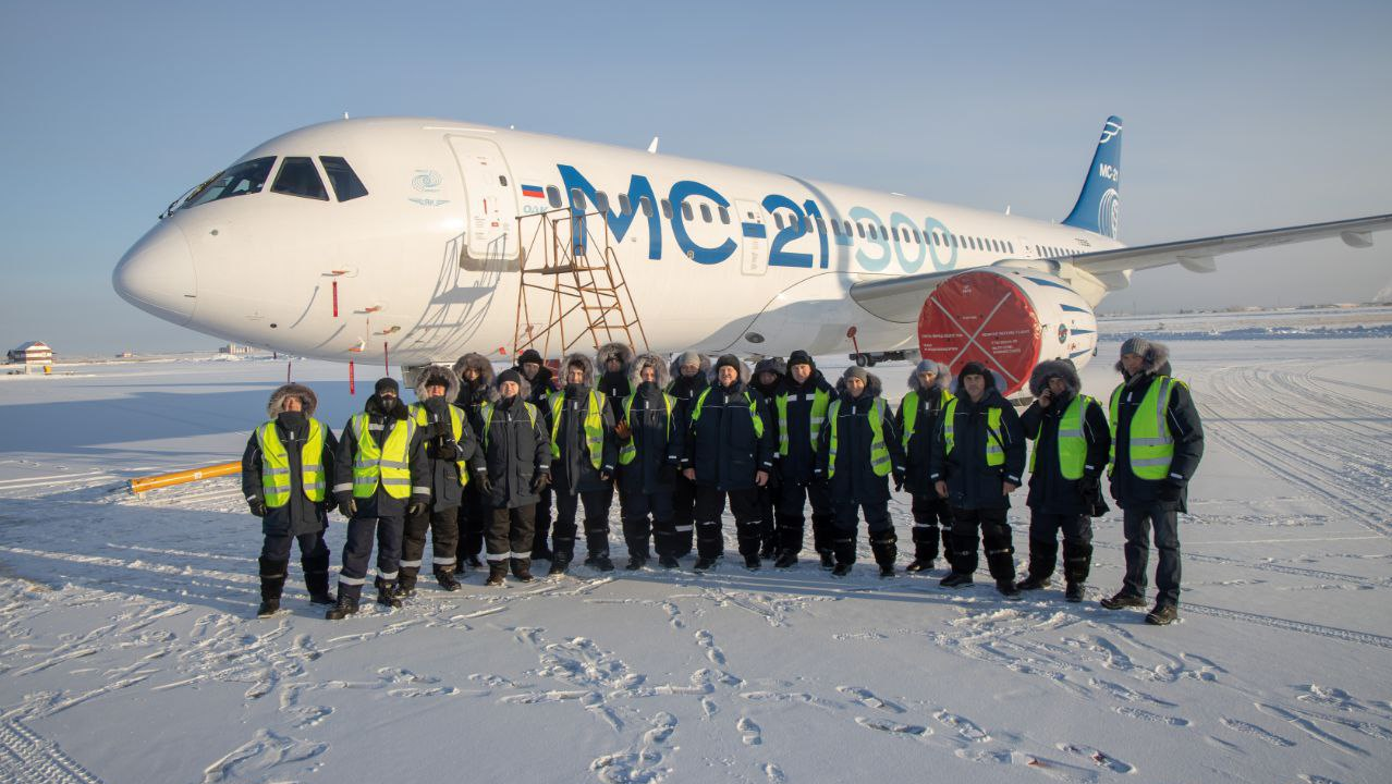 The MC-21-300 prototype aircraft manufactured by Irkut Corporation (part of United Aircraft Corporation) has completed its testing under extreme cold temperatures in Yakutsk and returns to its base airport at Zhukovsky, Moscow Region.