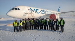The MC-21-300 prototype aircraft manufactured by Irkut Corporation (part of United Aircraft Corporation) has completed its testing under extreme cold temperatures in Yakutsk and returns to its base airport at Zhukovsky, Moscow Region.