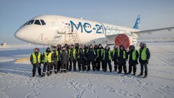 The MC-21-300 prototype aircraft manufactured by Irkut Corporation (part of United Aircraft Corporation) has completed its testing under extreme cold temperatures in Yakutsk and returns to its base airport at Zhukovsky, Moscow Region. The MC-21-300 prototype aircraft manufactured by Irkut Corporation (part of United Aircraft Corporation) has completed its testing under extreme cold temperatures in Yakutsk and returns to its base airport at Zhukovsky, Moscow Region.