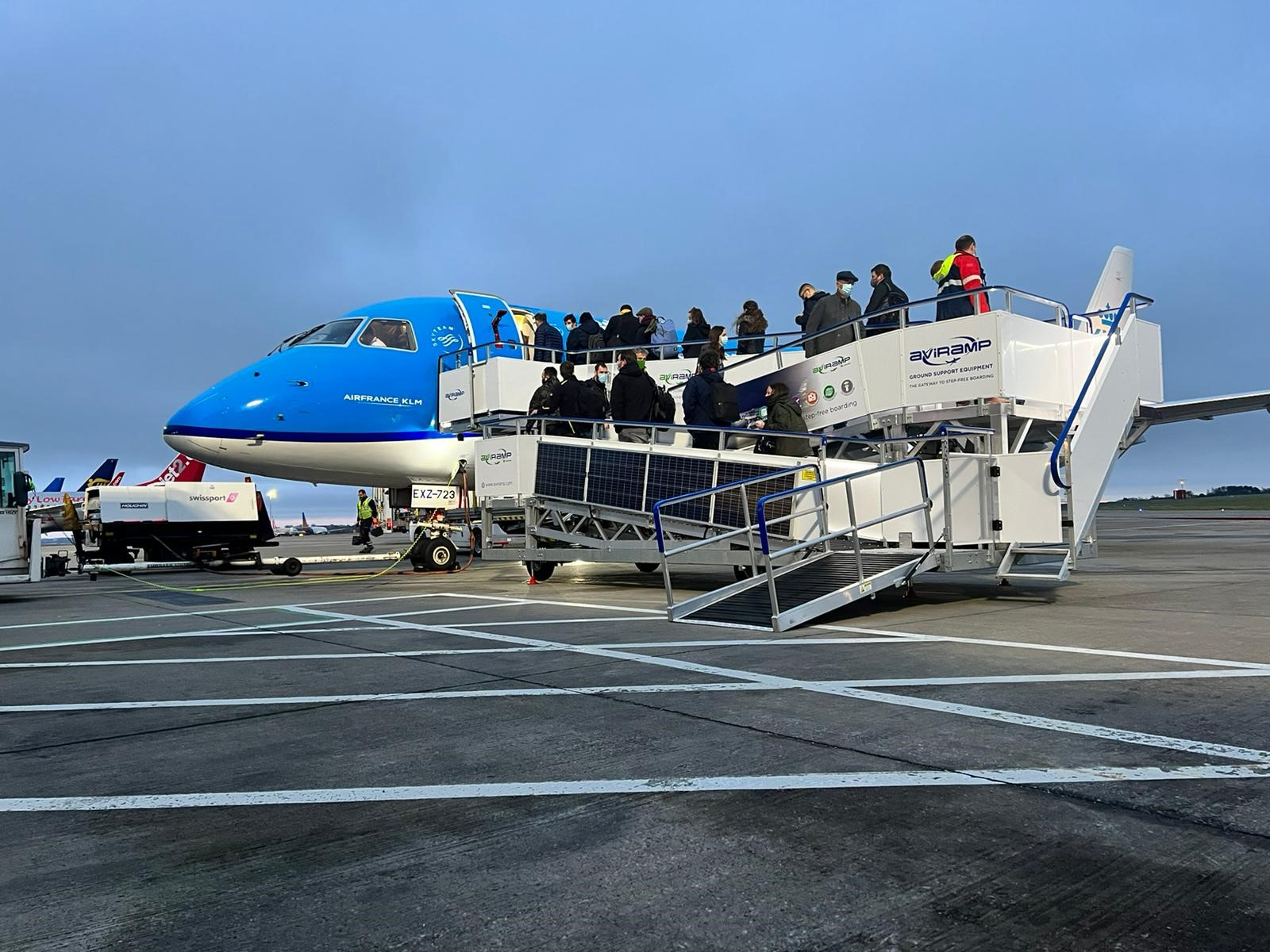 Solar power is an option for all five of Aviramp's boarding bridge and ramp models.