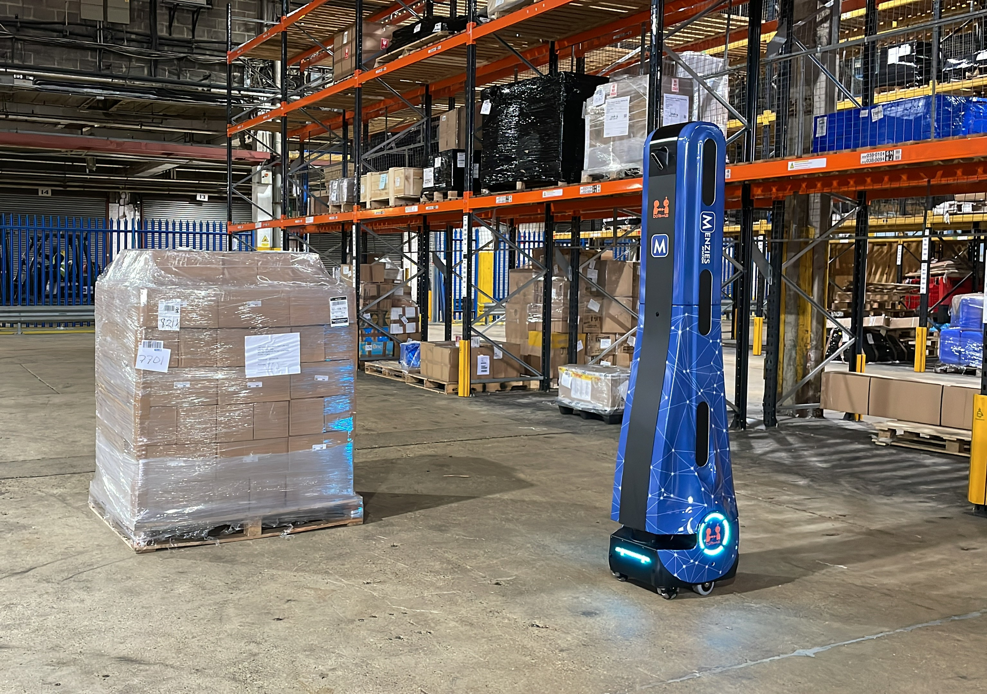 Menzies Aviation's First Cargo Warehouse Robot