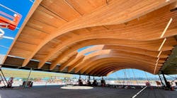 The crown jewel of Portland International Airport’s massive $2 billion expansion is the mass timber roof for the main terminal. The crown jewel of Portland International Airport’s massive $2 billion expansion is the mass timber roof for the main terminal.