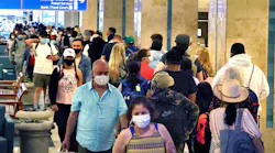 TSA check-in point at Orlando International Airport, Thursday, April 15, 2021. A TSA PreCheck program is opening in Nassau, Bahamas.