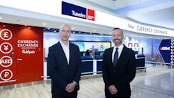 Batu Dolay (left), commercial director, Travelex Middle East and Turkey, and Eugene Barry, EVP Commercial Dubai Airports Batu Dolay (left), commercial director, Travelex Middle East and Turkey, and Eugene Barry, EVP Commercial Dubai Airports