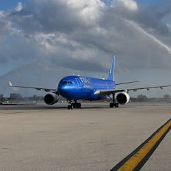 Miami-Dade County and ITA Airways officials hosted a ribbon-cutting ceremony at Miami International Airport on March 1 to celebrate the launch of Rome-Miami service by the new national airline of Italy.