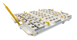 Caster protection plates and forklift tine ways have been integrated into the structure of the Model 15F3570's main frame weldment. Caster protection plates and forklift tine ways have been integrated into the structure of the Model 15F3570's main frame weldment.