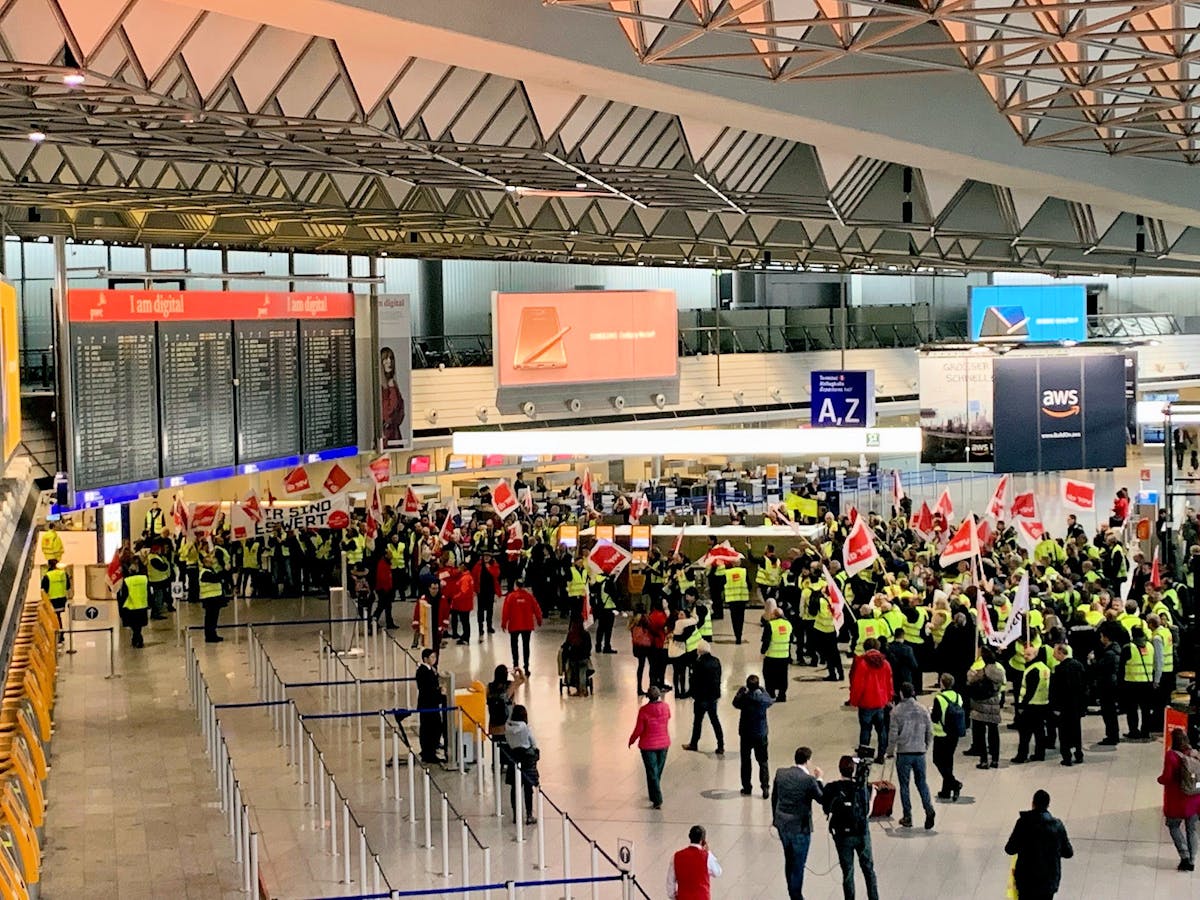 Frankfurt Airport Strike Photo Barig