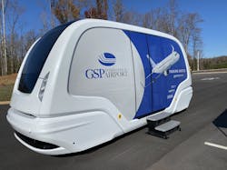 Group Rapid Transit (GRT) technology will shuttle passengers from three economy parking areas and employee parking lot to the airport terminal via the autonomous vehicle. Group Rapid Transit (GRT) technology will shuttle passengers from three economy parking areas and employee parking lot to the airport terminal via the autonomous vehicle.