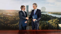 Martin Thomsen, Air BP SVP, (left) and Frank Appel, CEO Deutsche Post DHL Group. Martin Thomsen, Air BP SVP, (left) and Frank Appel, CEO Deutsche Post DHL Group.