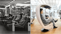 From leather-upholstered recliners to futuristic cocoons: nowadays, passengers not only find chairs that offer comfortable seating but also useful features, such as chargers for smartphones and tablets. From leather-upholstered recliners to futuristic cocoons: nowadays, passengers not only find chairs that offer comfortable seating but also useful features, such as chargers for smartphones and tablets.