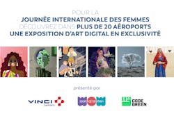 VINCI Airports, in collaboration with CODE GREEN and WORLD OF WOMEN, are celebrating International Women’s Day by organizing the first-ever NFT exhibition worldwide showing the work of 22 incredible artists into more than 20 airports simultaneously in Costa Rica, Dominican Republic, France, Japan, Portugal and Serbia. VINCI Airports, in collaboration with CODE GREEN and WORLD OF WOMEN, are celebrating International Women’s Day by organizing the first-ever NFT exhibition worldwide showing the work of 22 incredible artists into more than 20 airports simultaneously in Costa Rica, Dominican Republic, France, Japan, Portugal and Serbia.