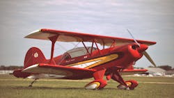 An Acro Sport on the flightline during EAA AirVenture Oshkosh 2016. An Acro Sport on the flightline during EAA AirVenture Oshkosh 2016.
