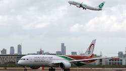 A Royal Air Maroc (RAM) Boeing 787-9 'Dreamliner' aircraft lands at Israel's Ben Gurion Airport, in Lod, on March 13, 2022, after flying RAM's first scheduled commercial flight from Casablanca. A Royal Air Maroc (RAM) Boeing 787-9 'Dreamliner' aircraft lands at Israel's Ben Gurion Airport, in Lod, on March 13, 2022, after flying RAM's first scheduled commercial flight from Casablanca.