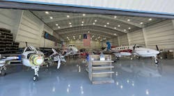 KSNL Aero&apos;s hangar.