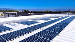 Solar panels installed at Clay Lacy Aviation’s Los Angeles headquarters. Solar panels installed at Clay Lacy Aviation’s Los Angeles headquarters.