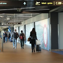 First passengers in Pier C at Belgrade airport