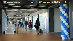 First passengers in Pier C at Belgrade airport First passengers in Pier C at Belgrade airport