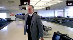 Airport director Robert Kennedy gives a tour of the airport in 2018. Kennedy announced his retirement Tuesday.