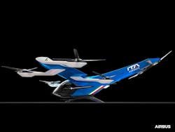 CityAirbus NextGen is a fully electric vehicle equipped with fixed wings, a V-shaped tail, and eight electrically powered propellers as part of its uniquely designed distributed propulsion system. It is designed to carry up to four passengers – including a pilot - in zero-emission flights for multiple applications. CityAirbus NextGen is being developed to fly with a 80 km operational range and to reach a cruise speed of 120 km/h, making it perfectly suited for a variety of missions. CityAirbus NextGen is a fully electric vehicle equipped with fixed wings, a V-shaped tail, and eight electrically powered propellers as part of its uniquely designed distributed propulsion system. It is designed to carry up to four passengers – including a pilot - in zero-emission flights for multiple applications. CityAirbus NextGen is being developed to fly with a 80 km operational range and to reach a cruise speed of 120 km/h, making it perfectly suited for a variety of missions.