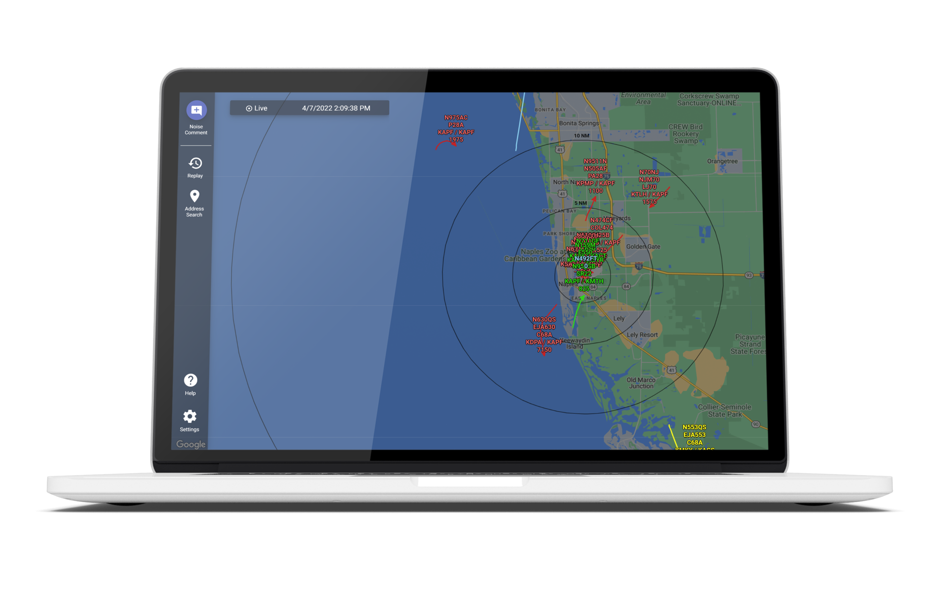 The Naples Airport Authority (NAA) added a new flight tracking system to its website.
