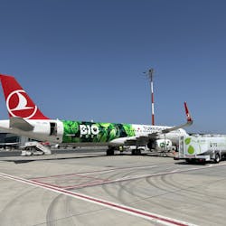 Turkish Airlines' sustainability themed aircraft, which uses environmentally friendly biofuel. Turkish Airlines' sustainability themed aircraft, which uses environmentally friendly biofuel.