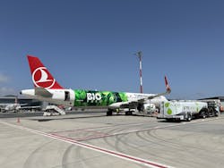 Turkish Airlines' sustainability themed aircraft, which uses environmentally friendly biofuel. Turkish Airlines' sustainability themed aircraft, which uses environmentally friendly biofuel.
