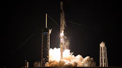 In this handout provided by the National Aeronautics and Space Administration (NASA), A SpaceX Falcon 9 rocket carrying the company's Crew Dragon spacecraft is launched on NASAs SpaceX Crew-4 mission to the International Space Station with NASA astronauts Kjell Lindgren, Robert Hines, Jessica Watkins, and ESA (European Space Agency) astronaut Samantha Cristoforetti onboard, on April 27, 2022.