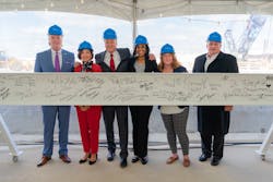 The Gerald R. Ford International Airport raised a ceremonial beam to celebrate its $110 million expansion of Concourse A. The Gerald R. Ford International Airport raised a ceremonial beam to celebrate its $110 million expansion of Concourse A.